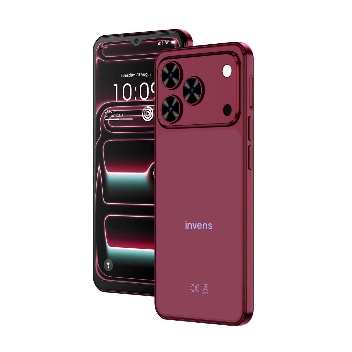 invens Note 18 Wine Red back view